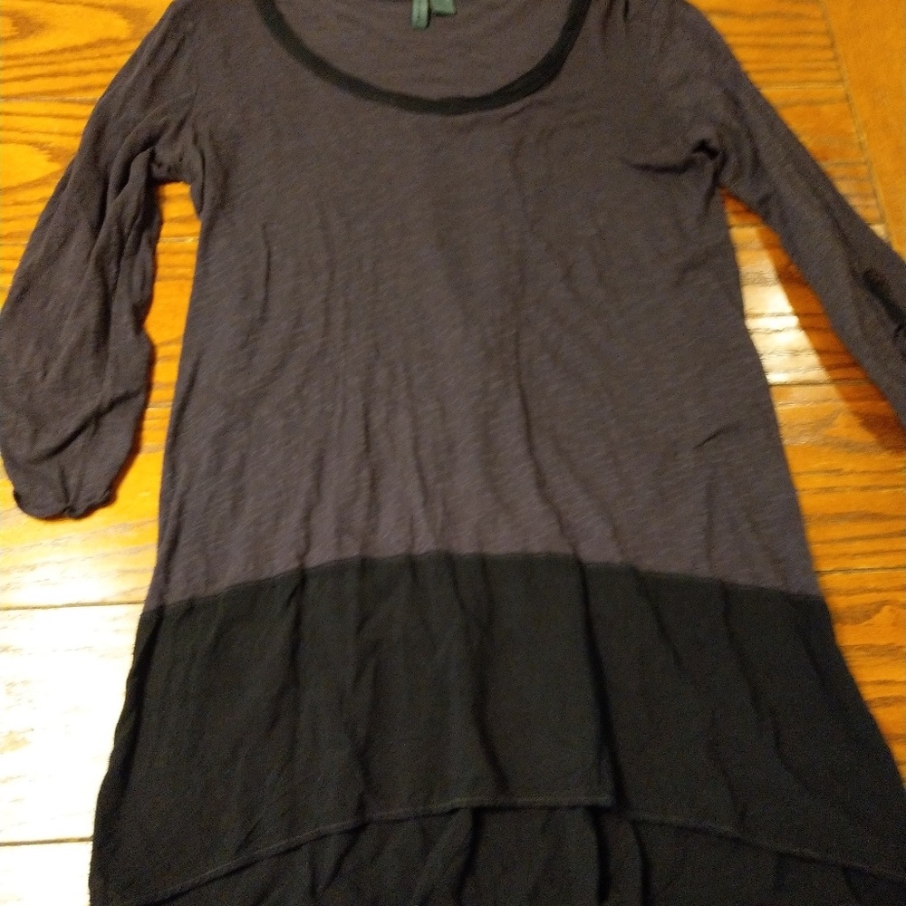 Anthropologie long, deep purple shirt